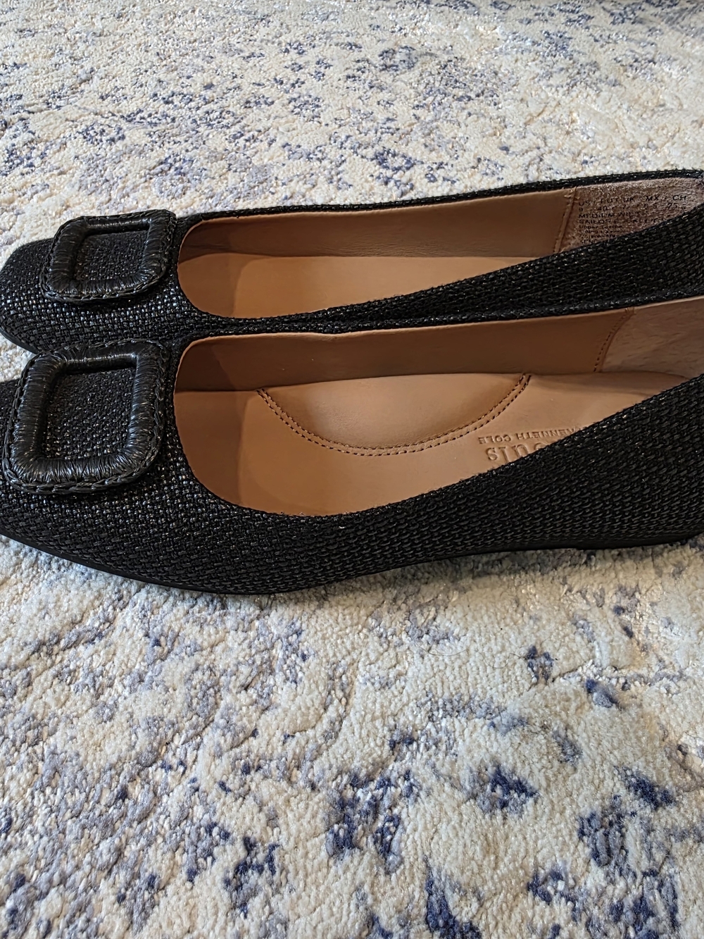 Gentle Souls Black Women’s Square-Toe Buckle Ballet Flat - Size 9 - Picture 5 of 11